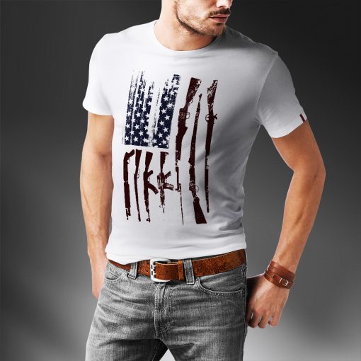 Gun Flag T-Shirt - Bullzie Apparel
